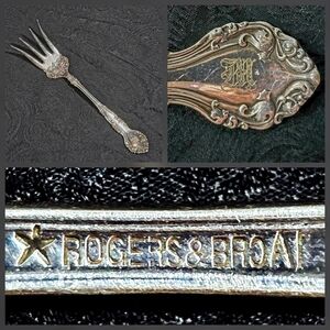 Antique Rogers & Bro A1 Berkshire Serving Fork Victorian RM Monogram Estate
